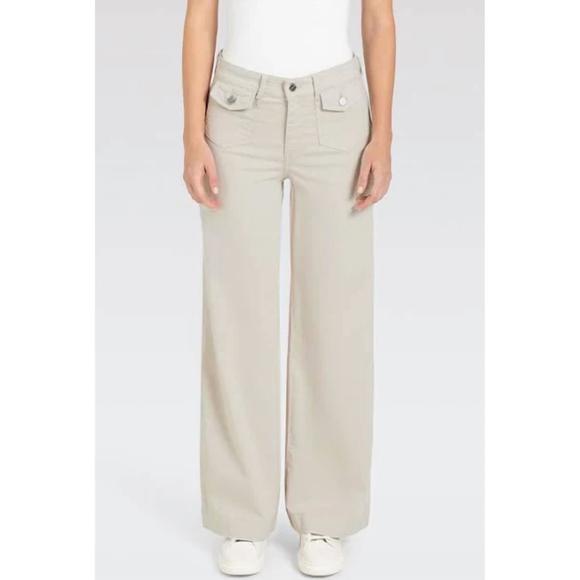 NEW MAC dream wide leg jeans in ivory